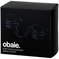 Obaie Myke Falske Skinnmansjetter 11 Obaie Myke Falske Skinnmansjetter -Onaniprodukter butikk 25413 obaie soft faux leather wrist cuffs 90 pack q100