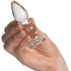 Sinful Groove Liten Analplugg I Glass -Onaniprodukter butikk 25628 sinful groove glas butt plug lille 50 hand q100