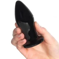 Sinful Glass Buzz Vibrerende Medium Analplugg -Onaniprodukter butikk 25632 sinful glas buzz vibrerende butt plug medium sort opladelig 50 hand q100