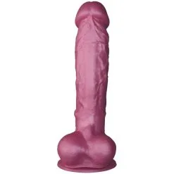 Baseks Silky Touch Stor Silikondildo 22 Cm -Onaniprodukter butikk 25846 baseks realistic silicone dildo with suction cup medium 02 product q100