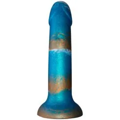 Baseks Copper Blue Silikondildo 18 Cm -Onaniprodukter butikk 26366 baseks copper blue silicone dildo 02 product q100
