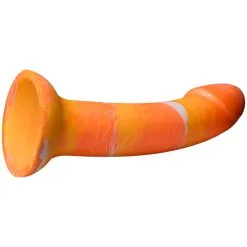 Baseks Orange Sunset Silikondildo 18 Cm -Onaniprodukter butikk 26367 baseks orange sunset silicone dildo 04 product q100