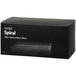 Sinful Spiral Svart Masturbator 13 Sinful Spiral Svart Masturbator -Onaniprodukter butikk 26628 sinful spiral male masturbator black 90 pack q100