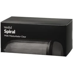 Sinful Spiral Gjennomsiktig Masturbator For Menn -Onaniprodukter butikk 26629 sinful spiral male masturbator clear 90 pack q100