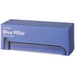 Sinful Blue Pillar Glassdildo 15,5 Cm -Onaniprodukter butikk 26836 sinful blue pillar glass dildo 90 pack q100