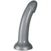 Baseks Sparkling Sølv Silikondildo 18 Cm -Onaniprodukter butikk 26842 baseks sparkling silver silicone dildo 01 product q100