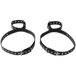 Obaie Imitert Lær Håndledds- Og Lårmansjetter 10 Obaie Imitert Lær Håndledds- Og Lårmansjetter -Onaniprodukter butikk 27028 obaie faux leather thigh to cuff restraint set 03 product q100