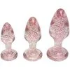 Baseks Pink Glitter Analpluggsett -Onaniprodukter butikk 27117 baseks pink glitter butt plug set 01 product q100